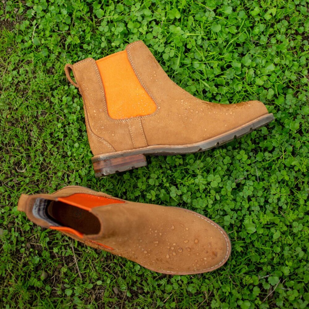 ARIAT Wexford H2O Tan Orange Suede Waterproof Sample Chelsea Boots Size 7 7B